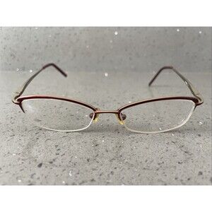 Chelsea Morgan CM567 Eyeglasses Frames ONLY 47-16-135 Cinn Half rim Red cat eye